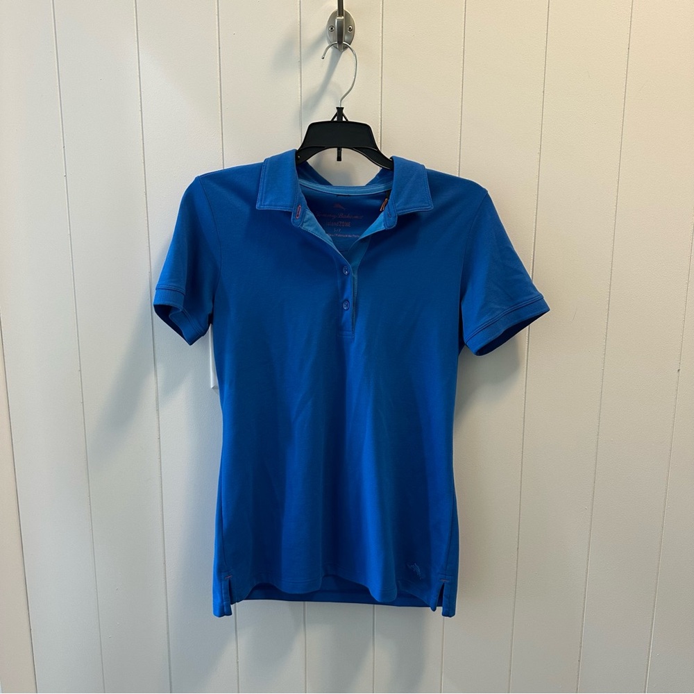 Tommy Bahama Tropicool Pique Polo shirt in Santorini Blue Size Small NWT